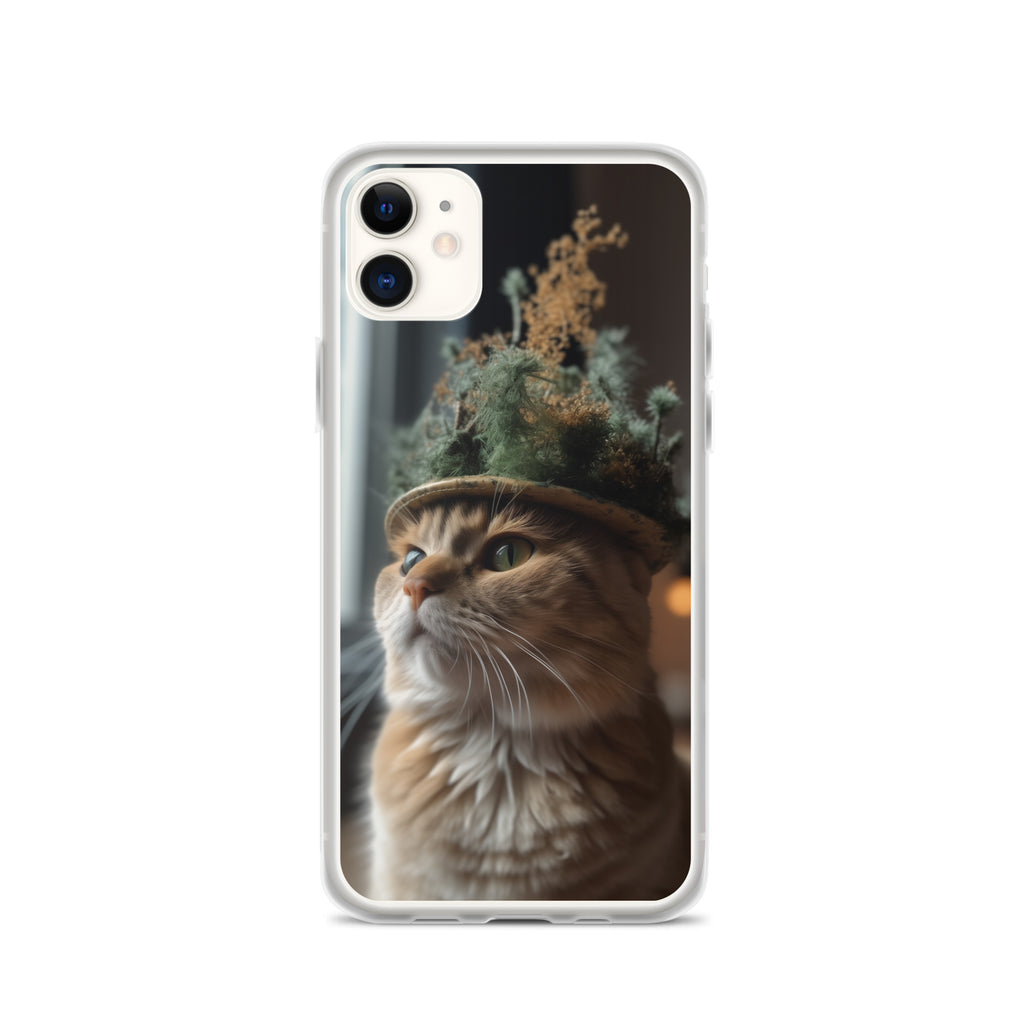 Cat Hat B Clear Case for iPhone