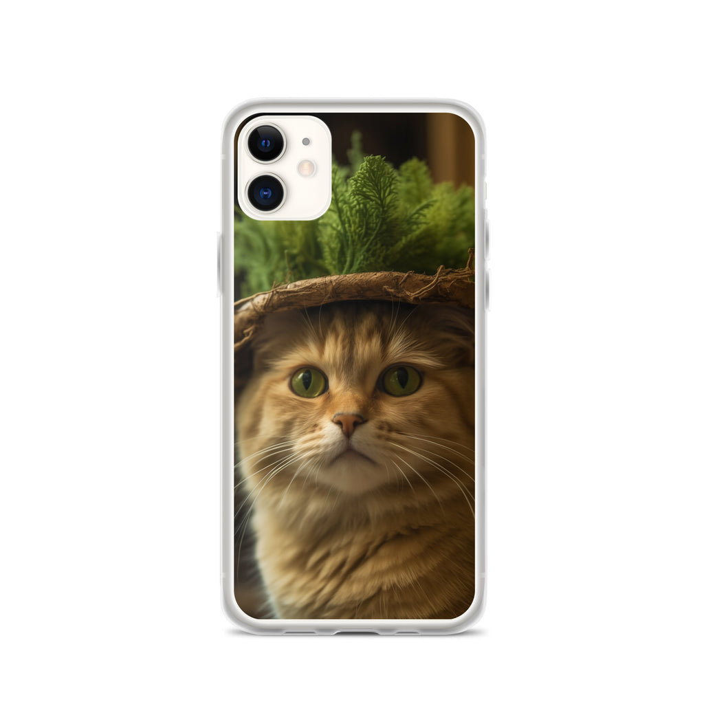 Cat Hat D Clear Case for iPhone