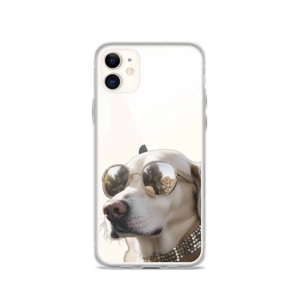 Glasses Dog B Clear Case for iPhone