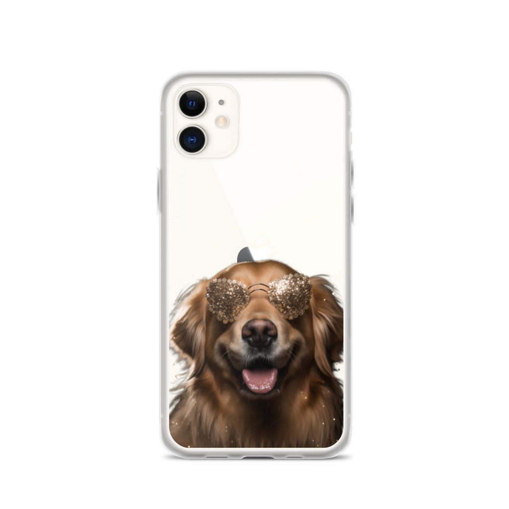 Glasses Dog G Clear Case for iPhone