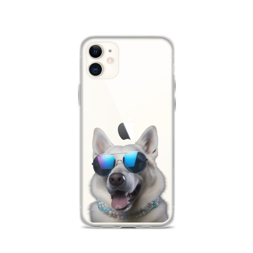 Glasses Dog I Clear Case for iPhone