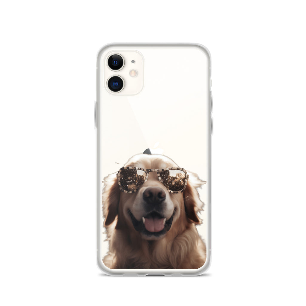 Glasses Dog K Clear Case for iPhone