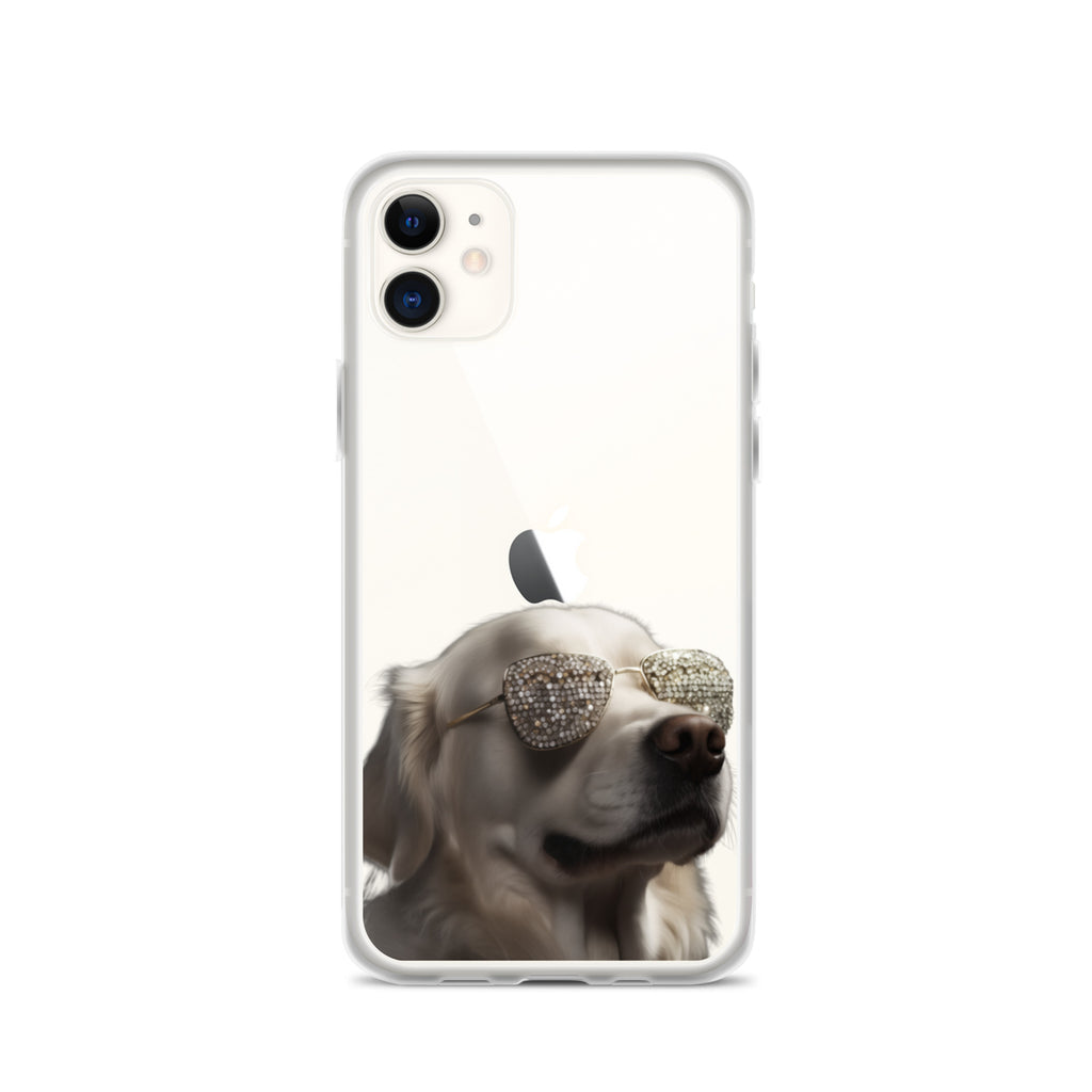 Glasses Dog M Clear Case for iPhone