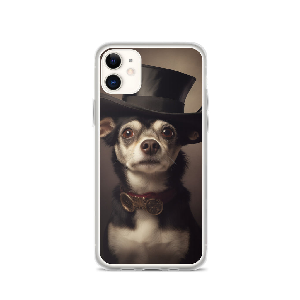 Top Hat Dog A Clear Case for iPhone