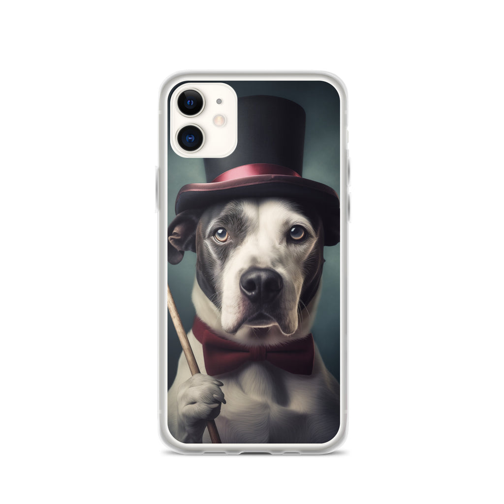 Top Hat Dog D Clear Case for iPhone