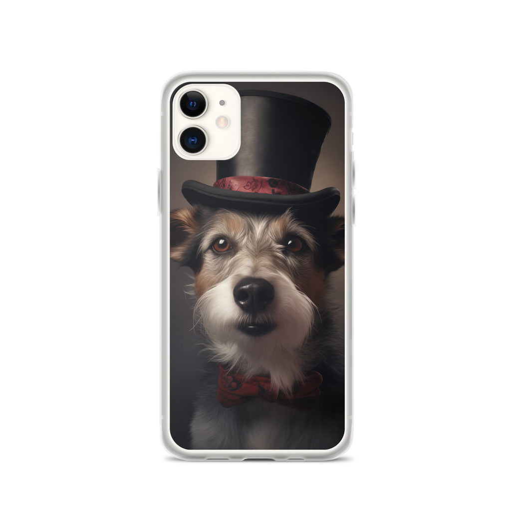 Top Hat Dog E Clear Case for iPhone