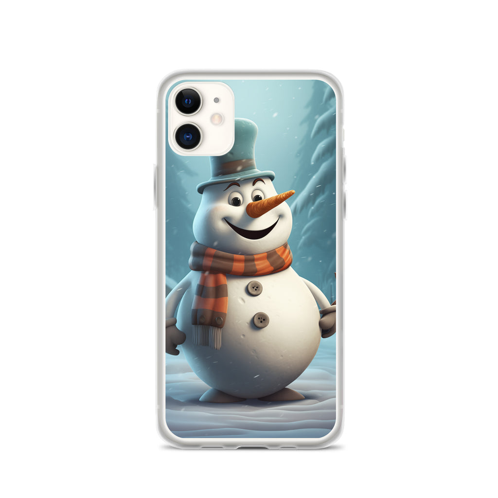 Snowman Gray Clear Case for iPhone®