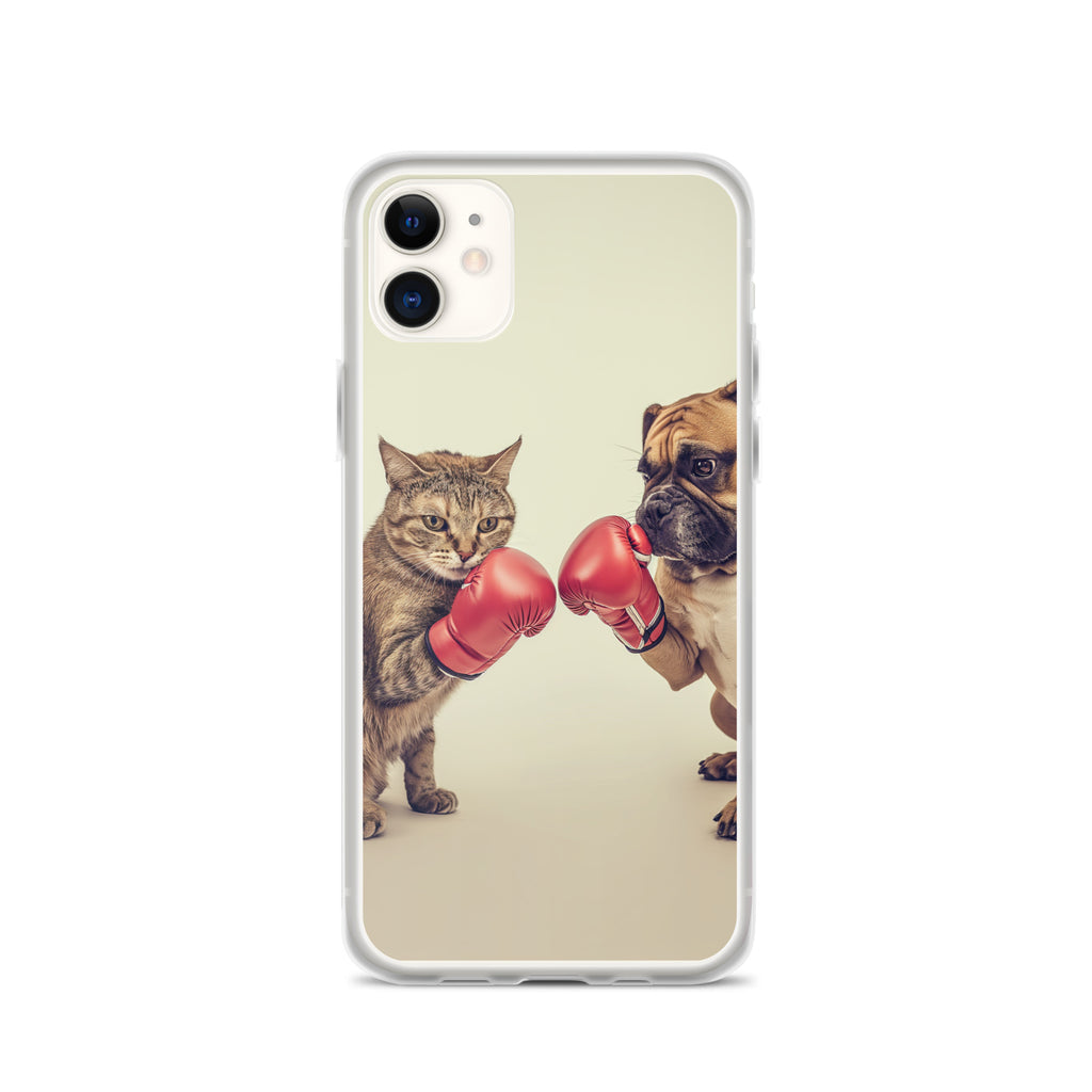 Boxing Dog n Cat A Clear Case for iPhone®