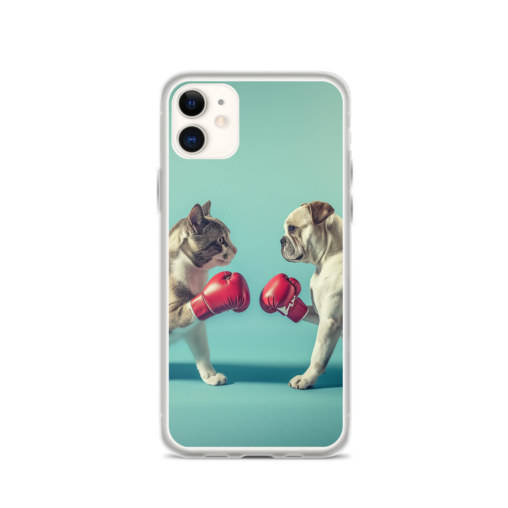 Boxing Dog n Cat C Clear Case for iPhone®