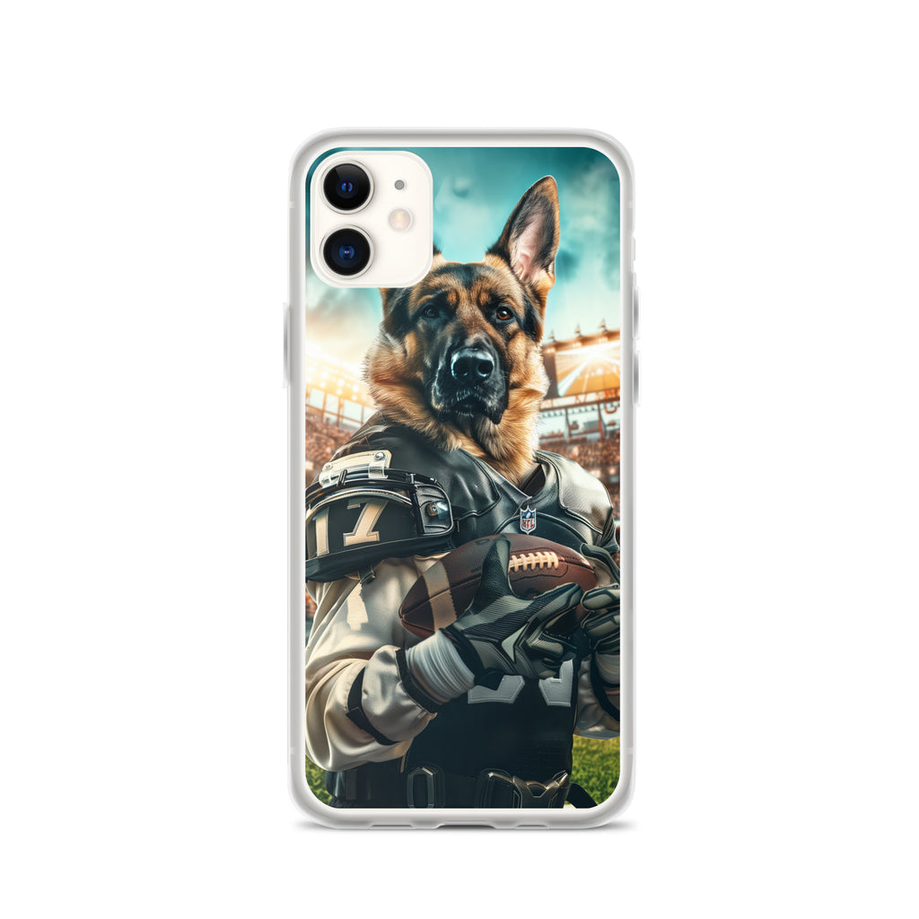 German Shepherd Football-Themed Clear Case for iPhone®