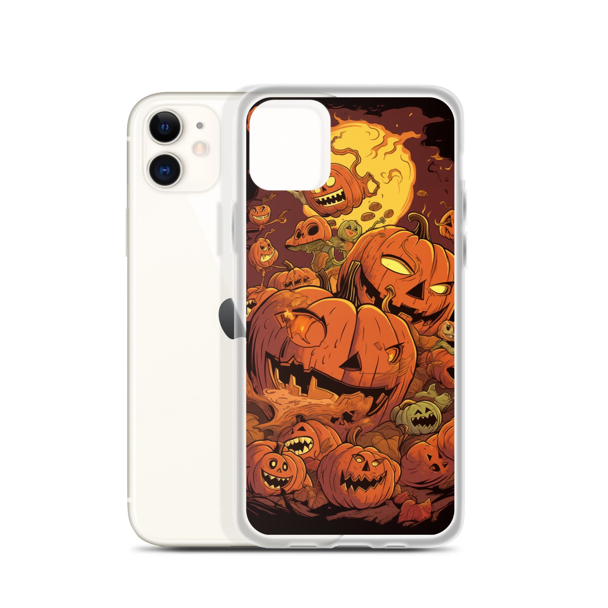 Halloween Pumpkin D Clear Case for iPhone
