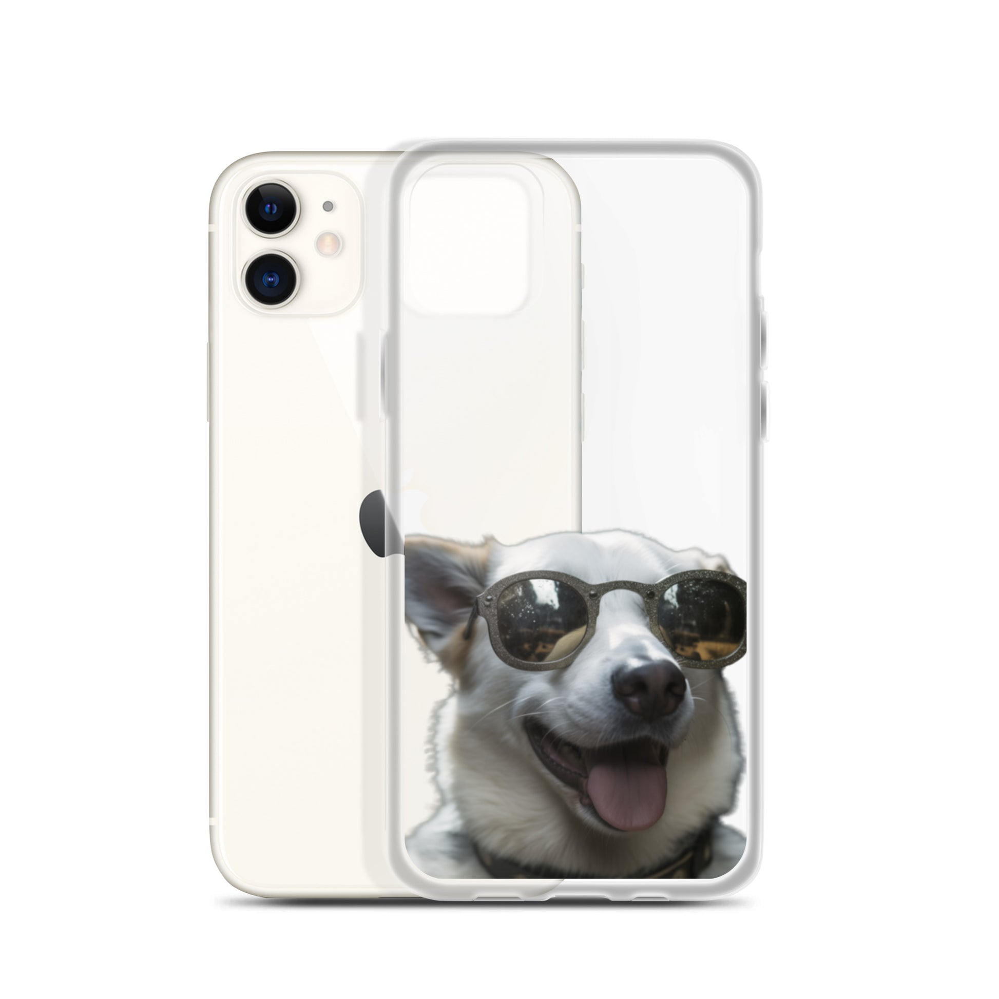 Glasses dog A clear case for iphone