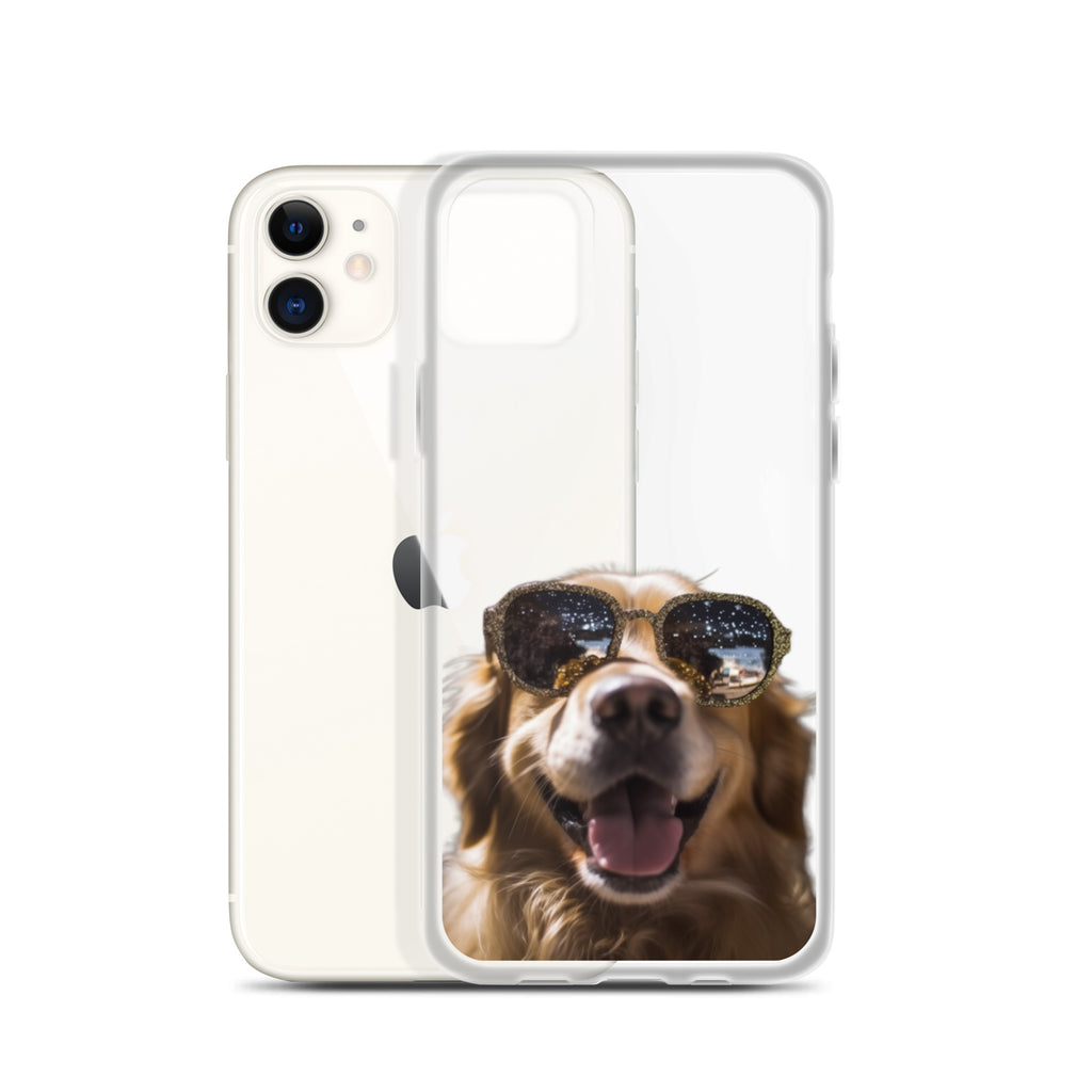 Glasses Dog C Clear Case for iPhone