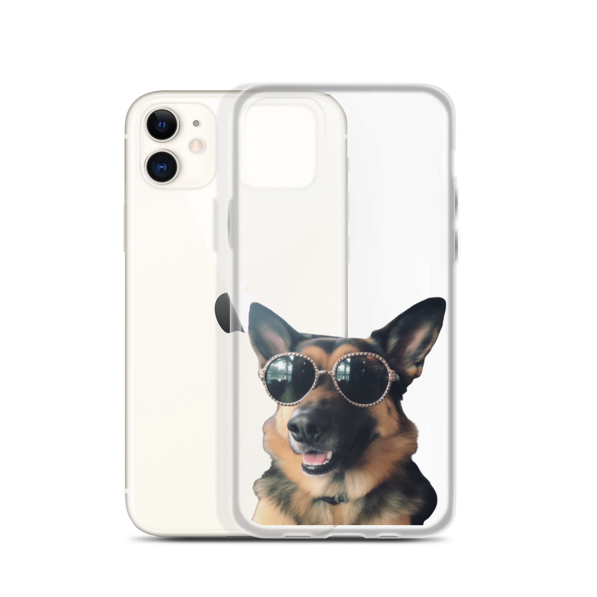 Glasses Dog D Clear Case for iPhone