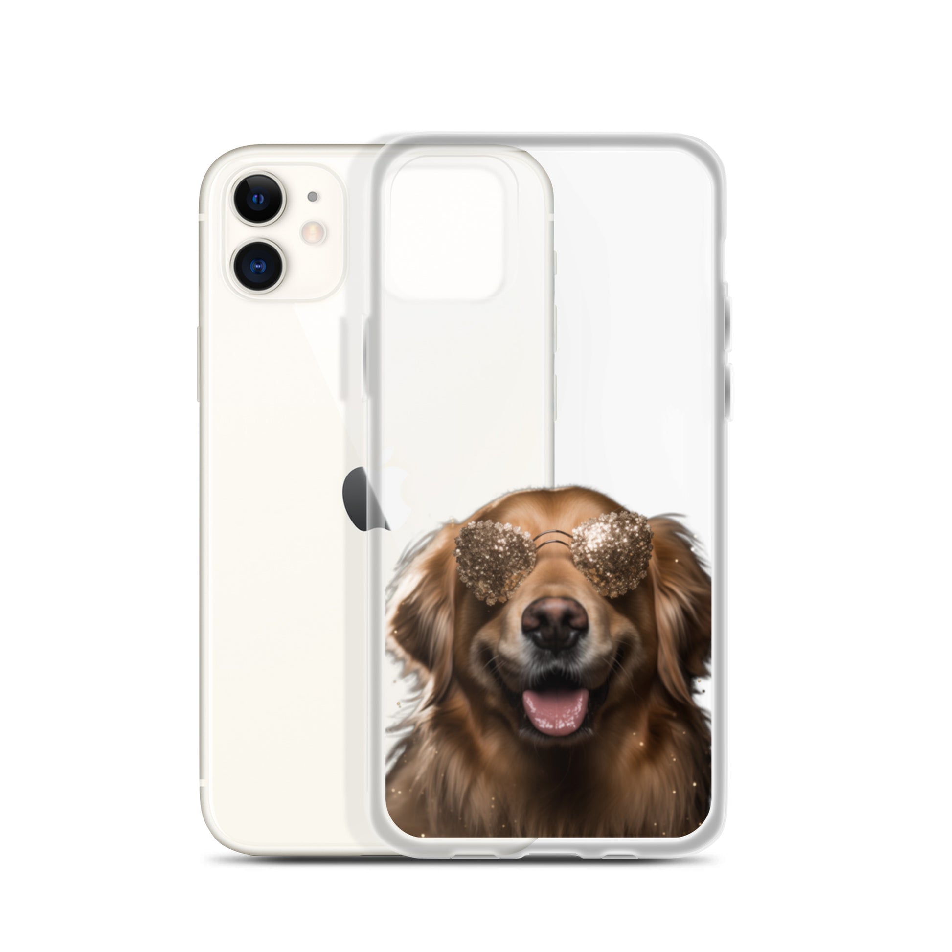 Glasses Dog G Clear Case for iPhone
