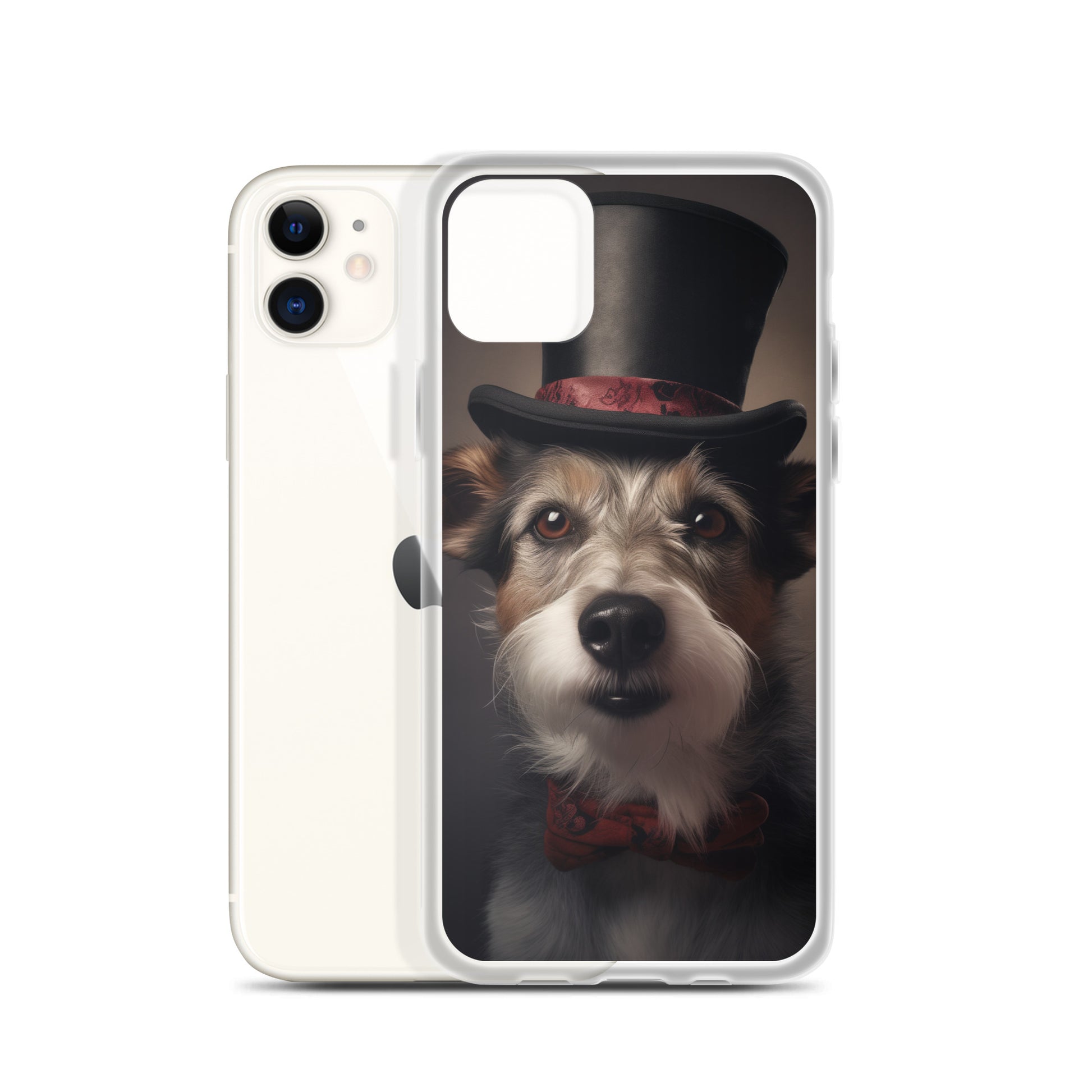 Top Hat Dog E Clear Case for iPhone