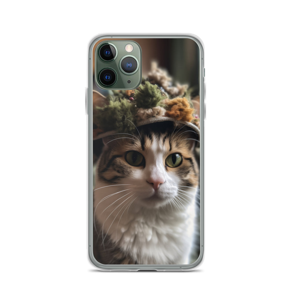 Cat Hat E Clear Case for iPhone