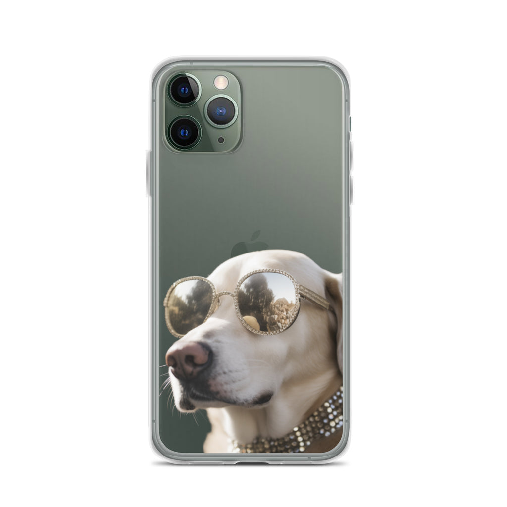 Glasses Dog B Clear Case for iPhone