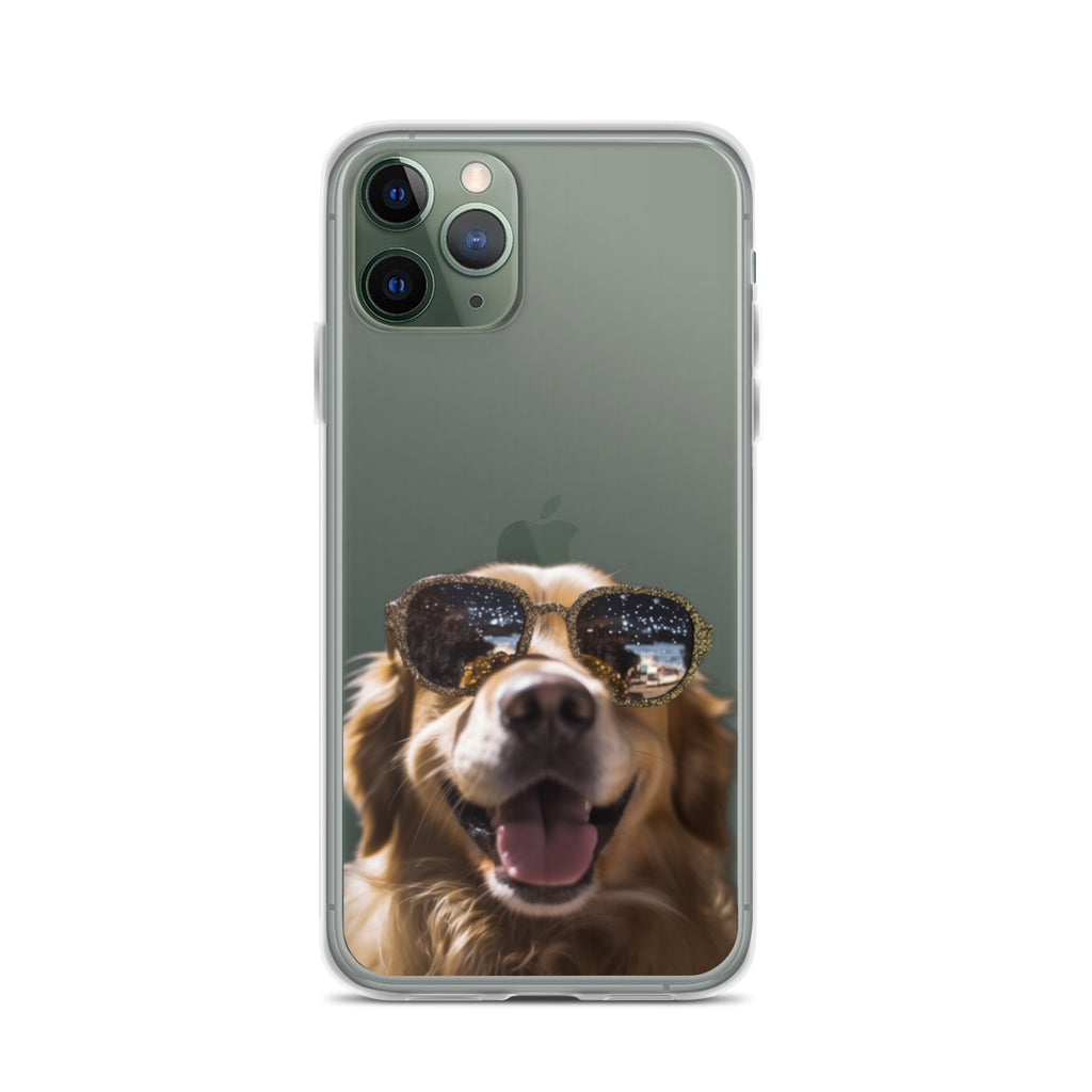 Glasses Dog C Clear Case for iPhone