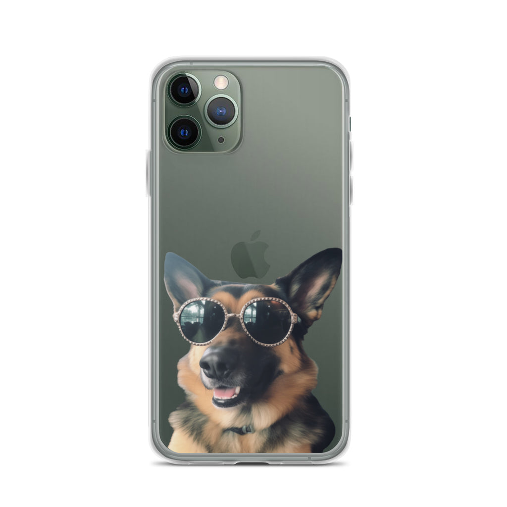 Glasses Dog D Clear Case for iPhone