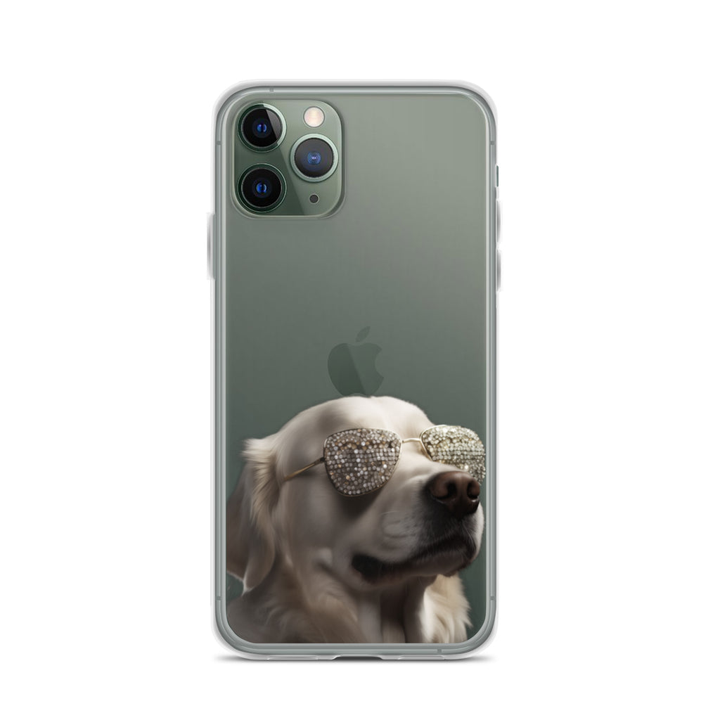 Glasses Dog M Clear Case for iPhone