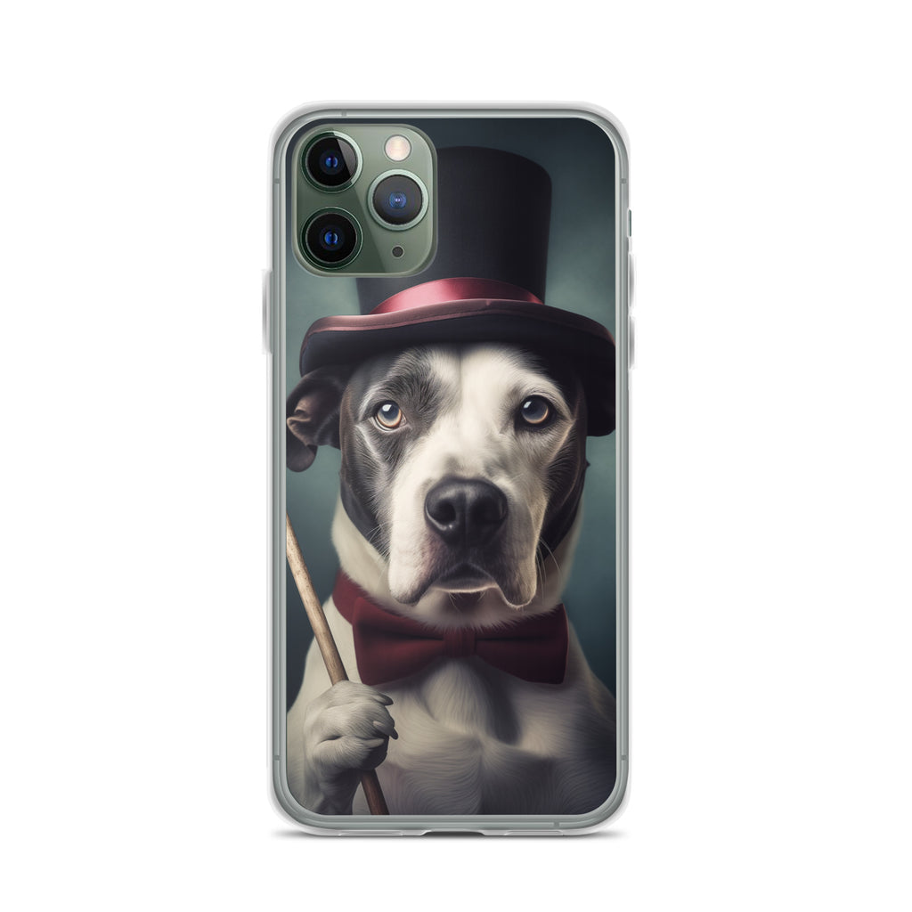 Top Hat Dog D Clear Case for iPhone