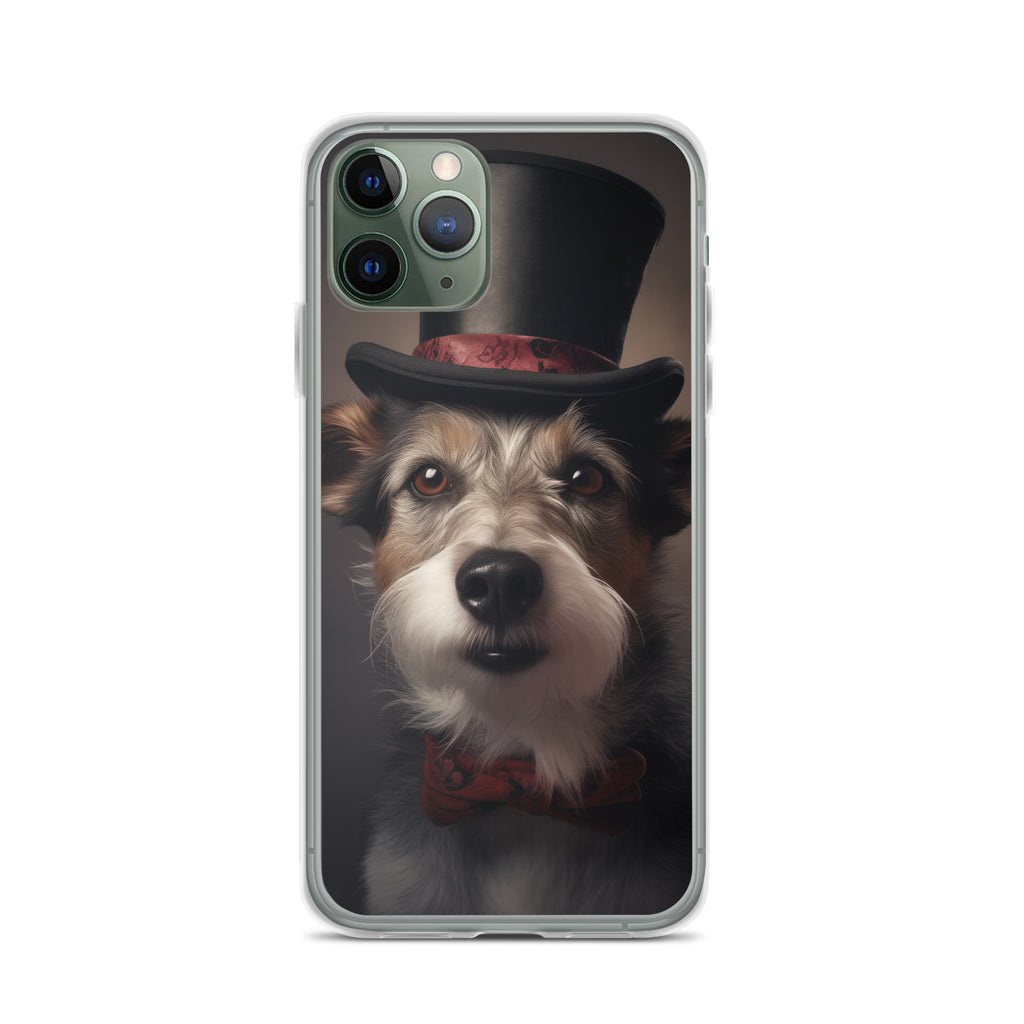 Top Hat Dog E Clear Case for iPhone