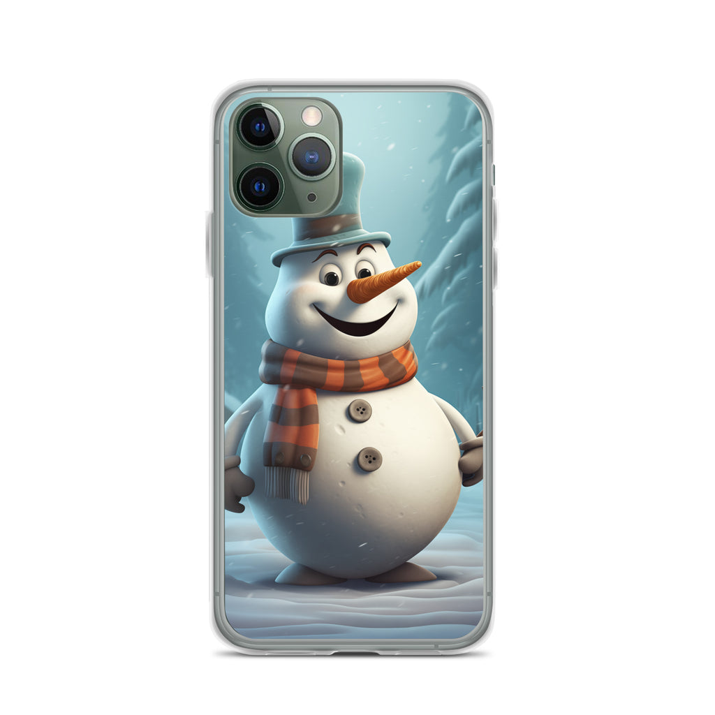 Snowman Gray Clear Case for iPhone®