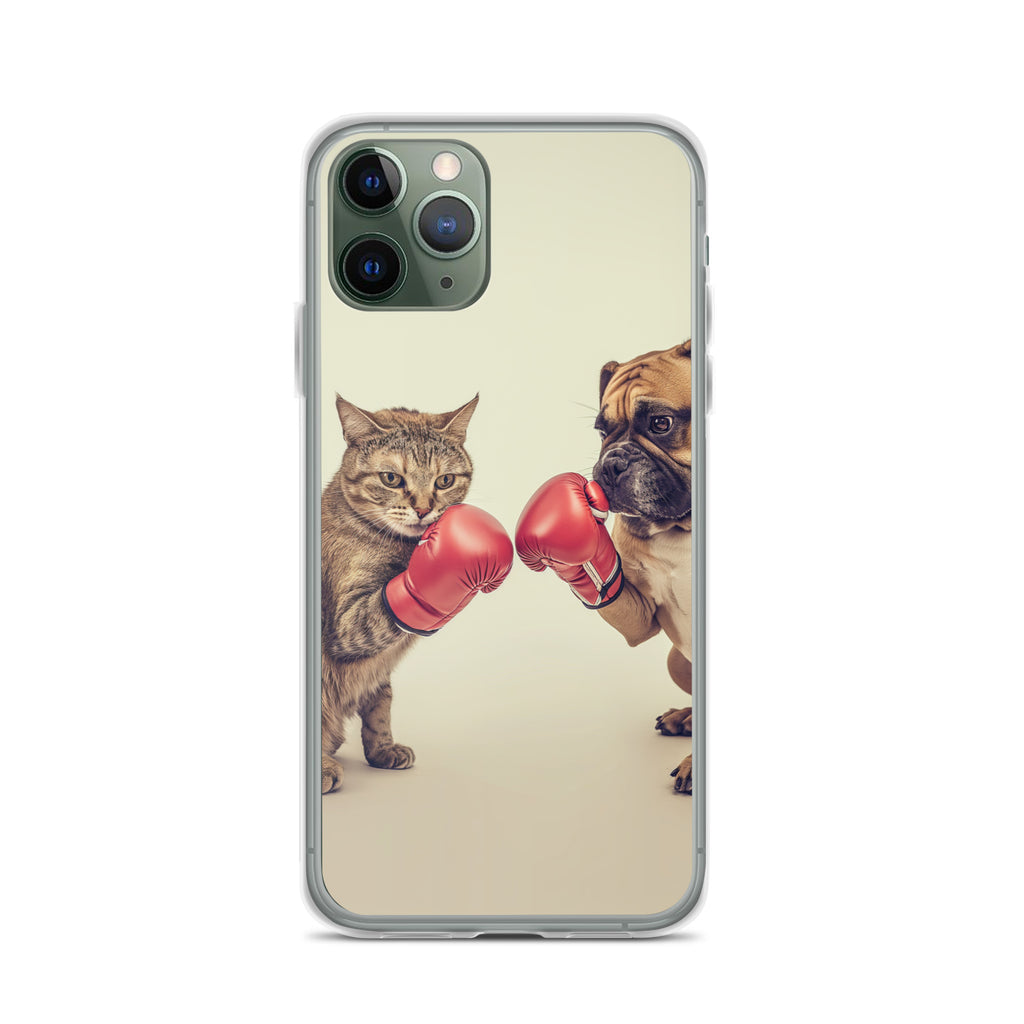 Boxing Dog n Cat A Clear Case for iPhone®