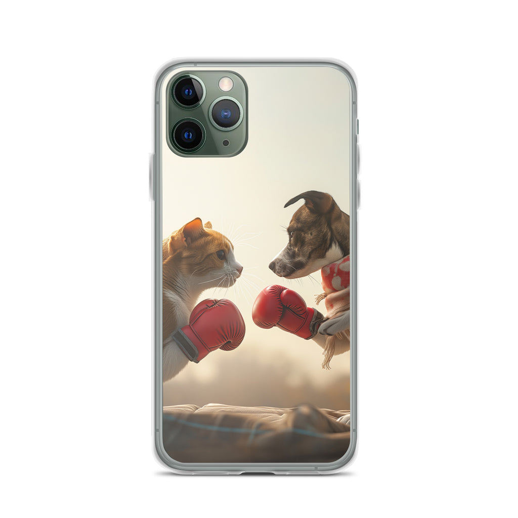 Boxing Dog n Cat D Clear Case for iPhone®