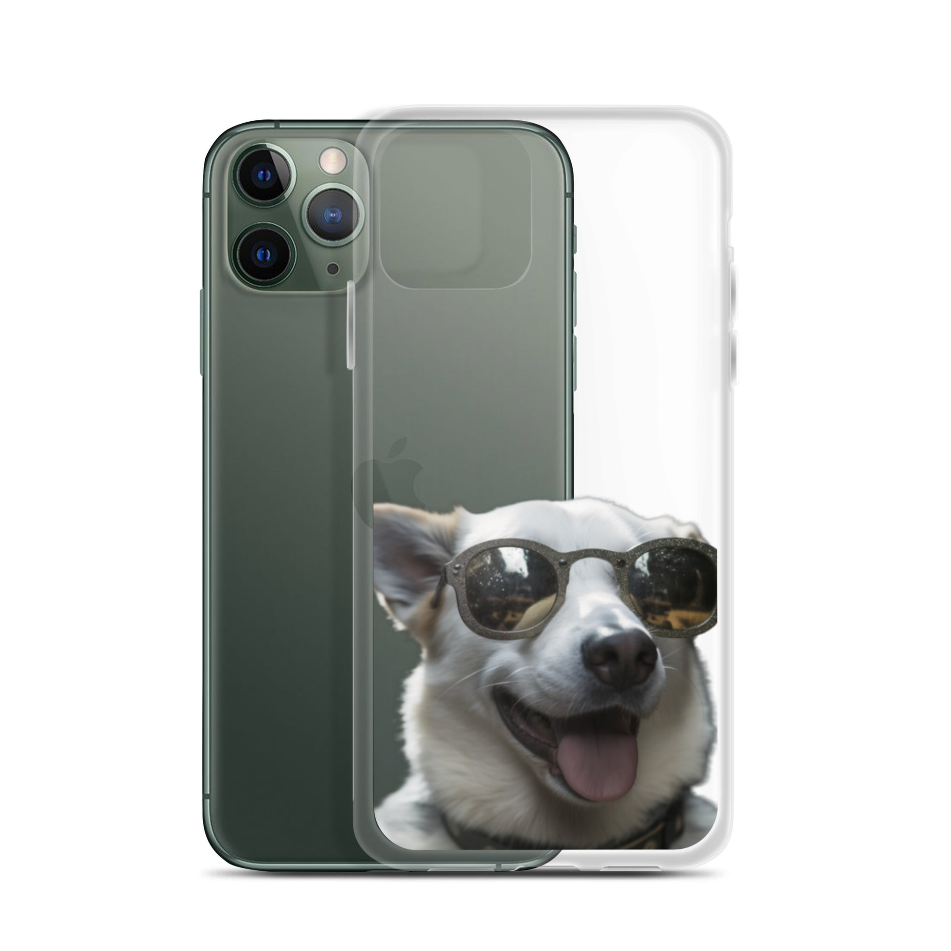 Glasses dog A clear case for iphone