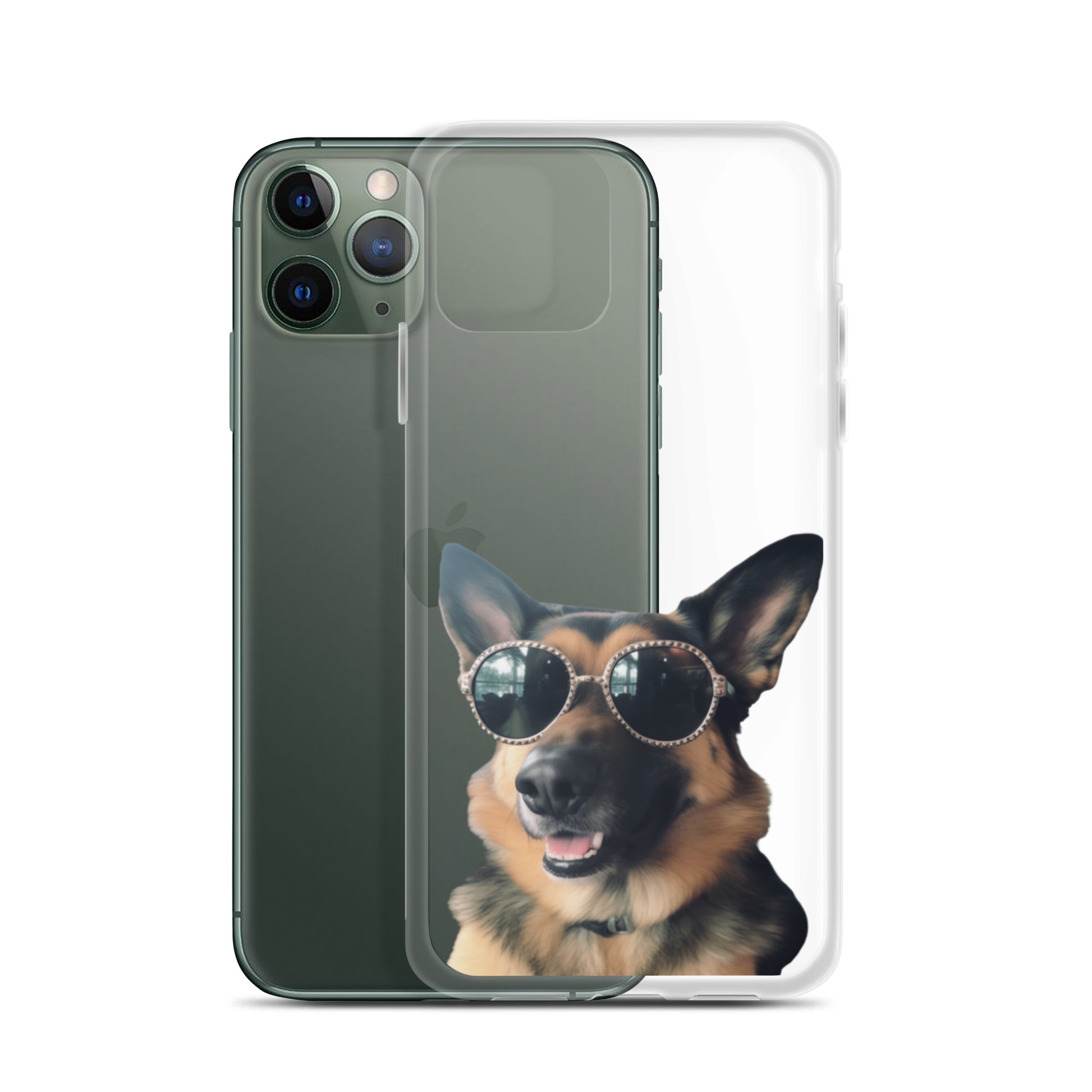 Glasses Dog D Clear Case for iPhone