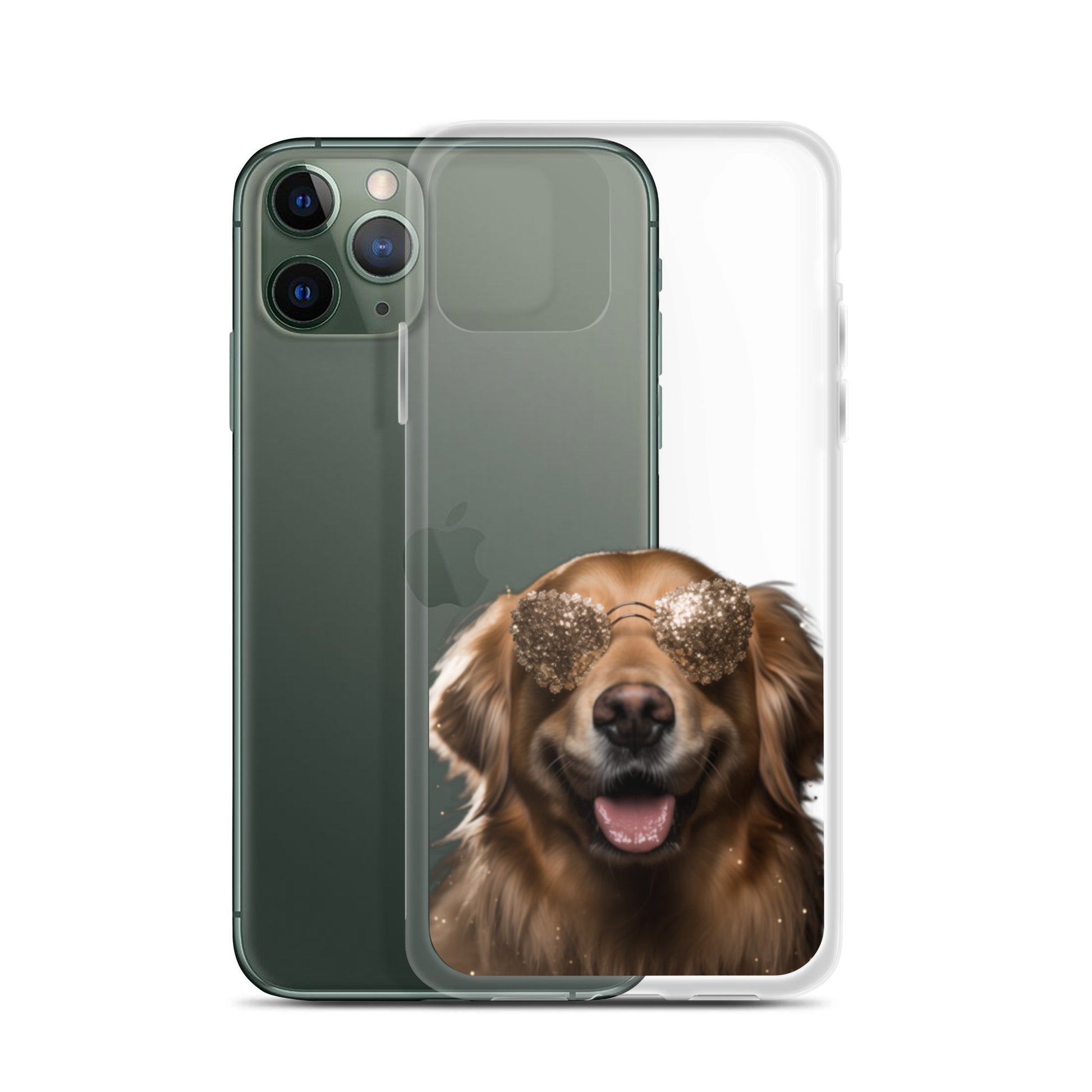 Glasses Dog G Clear Case for iPhone