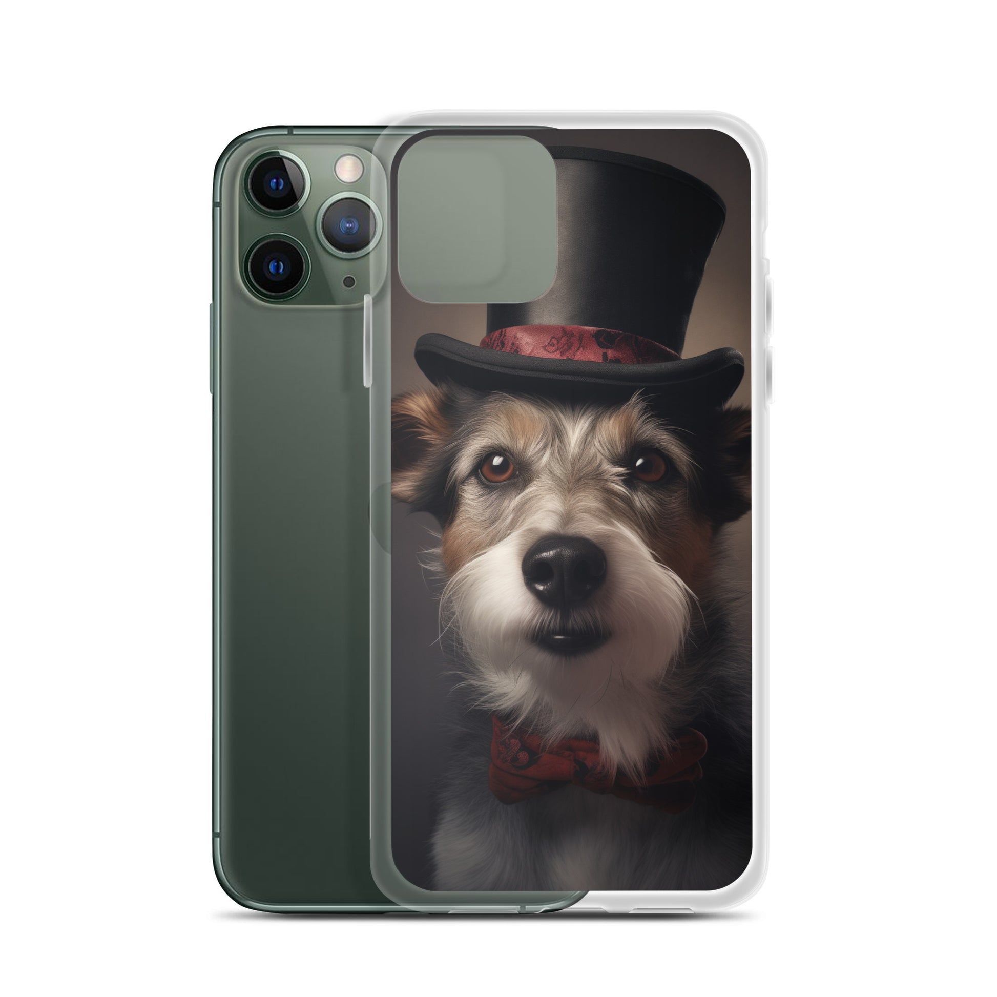 Top Hat Dog E Clear Case for iPhone
