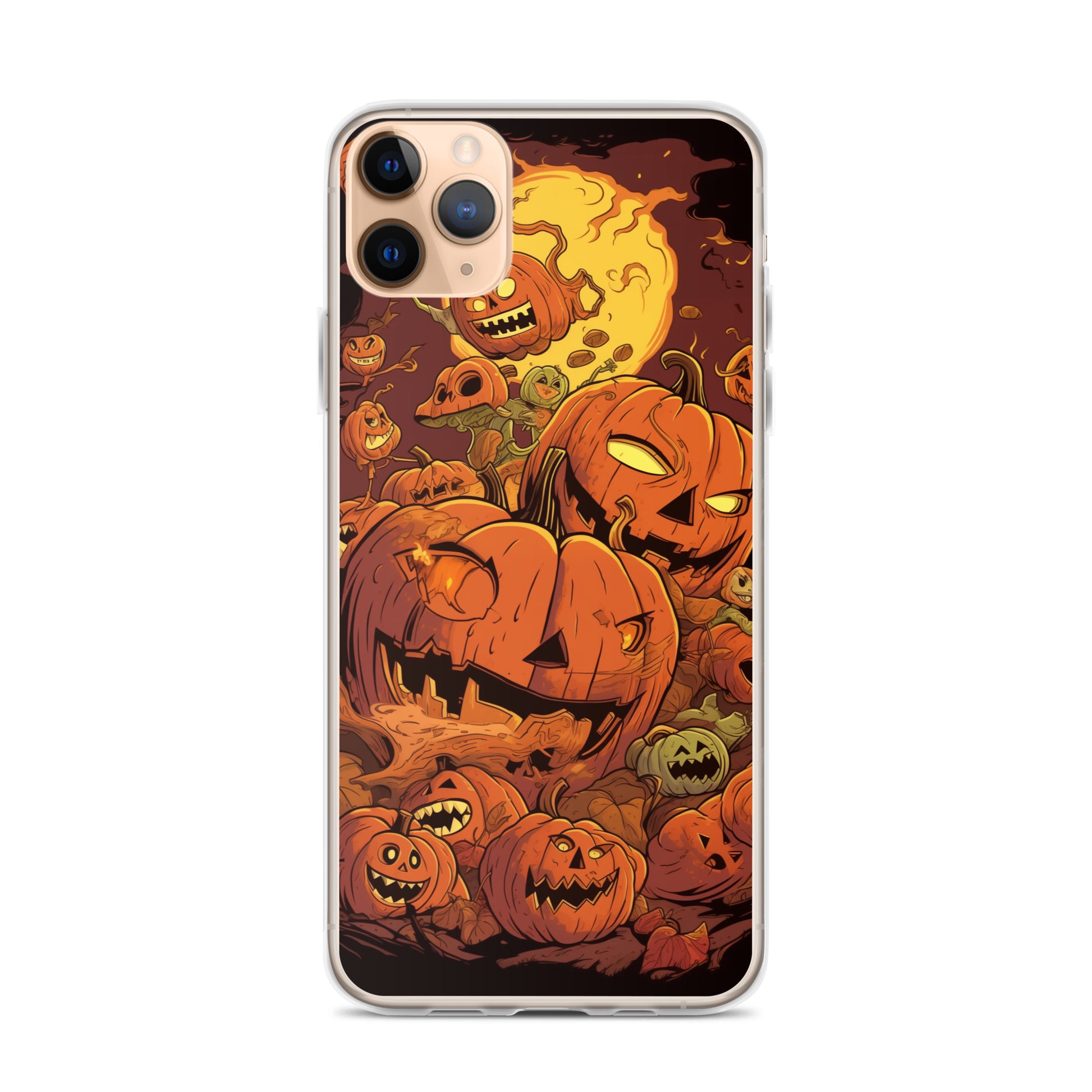 Halloween Pumpkin D Clear Case for iPhone