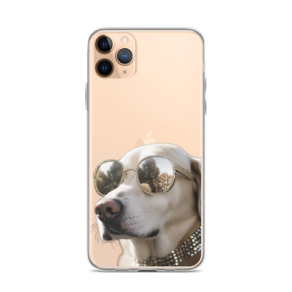 Glasses Dog B Clear Case for iPhone