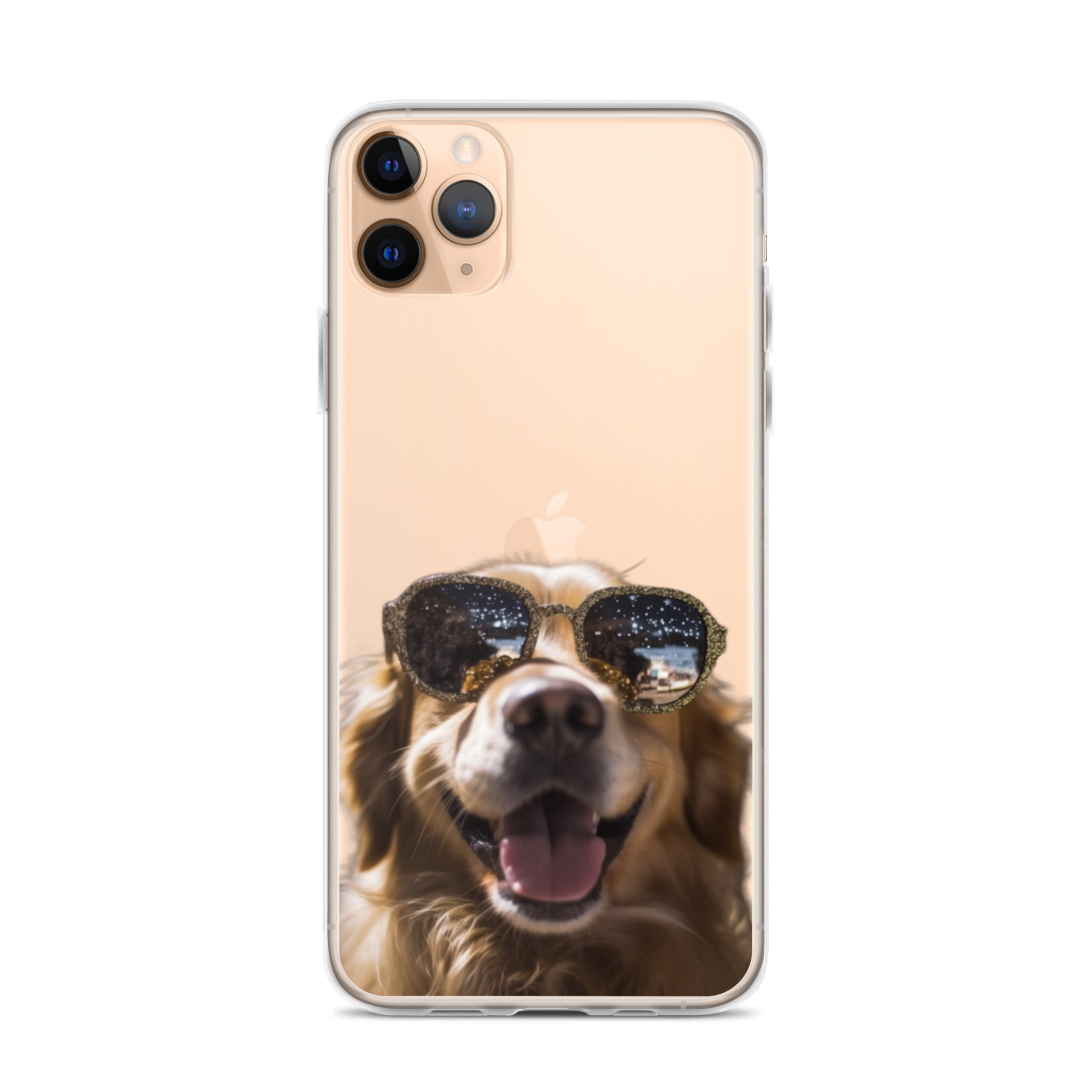 Glasses Dog C Clear Case for iPhone