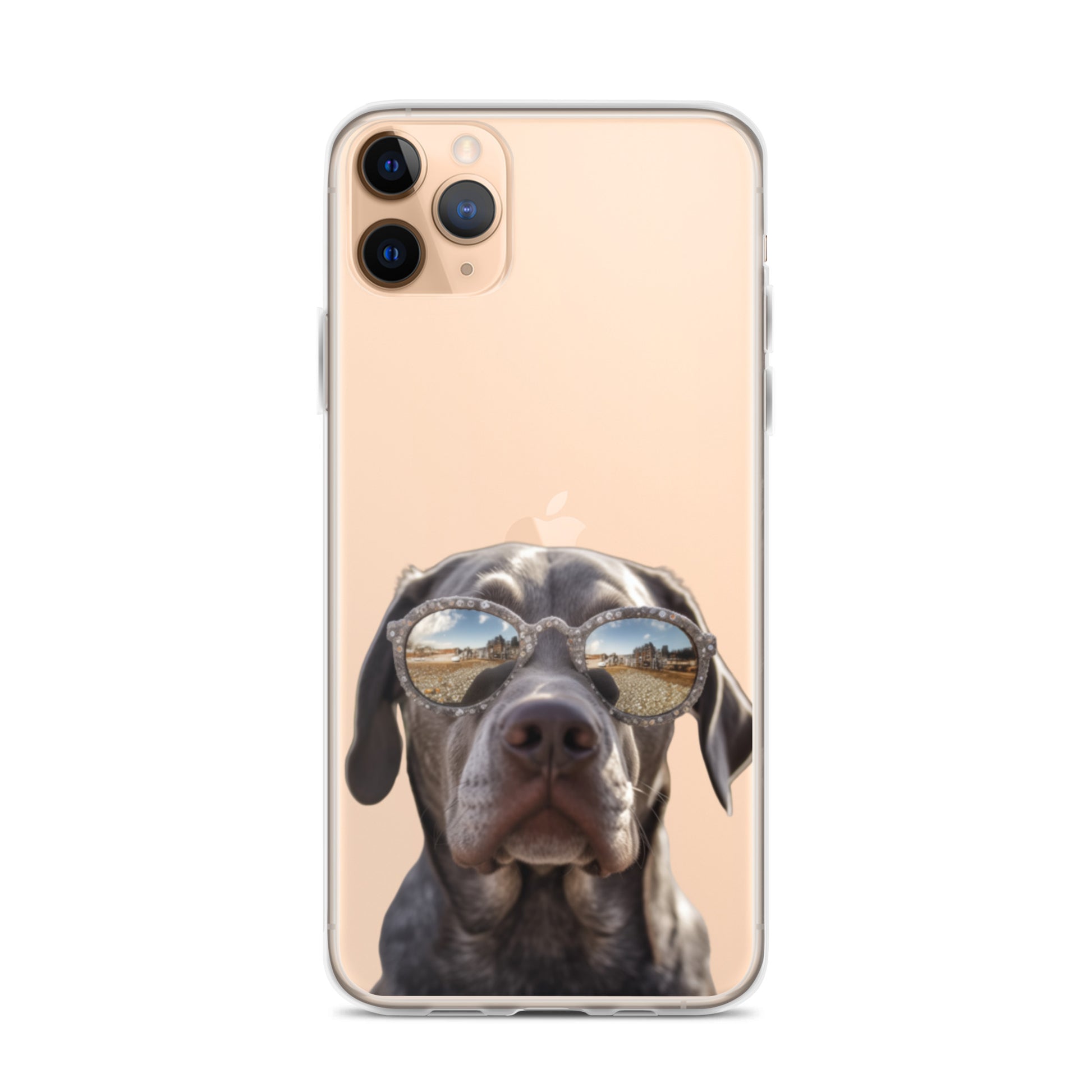 Glasses Dog E Clear Case for iPhone