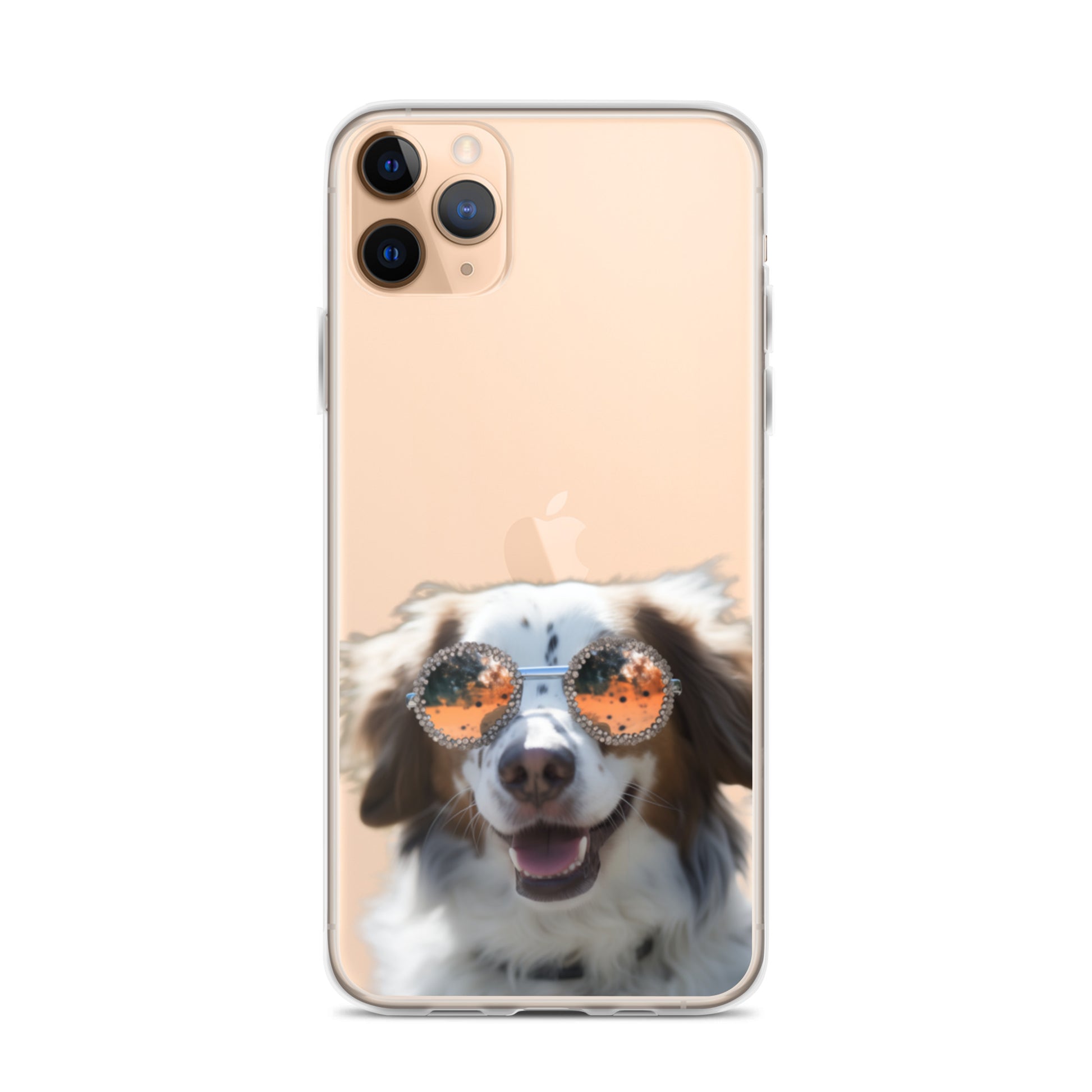 Glasses Dog F Clear Case for iPhone