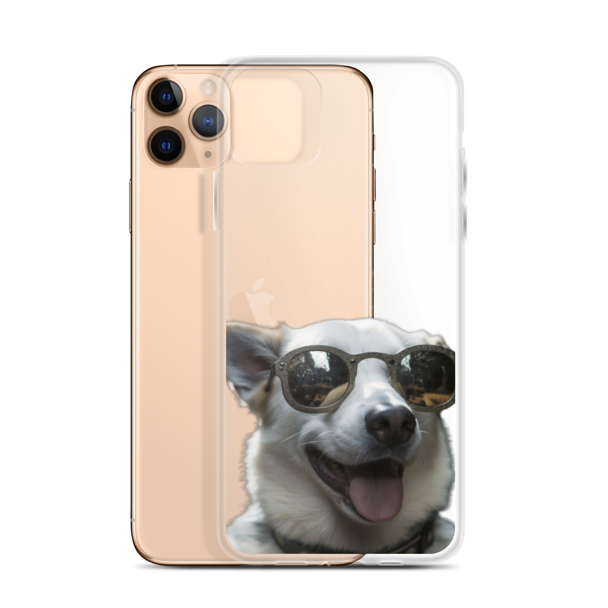 Glasses dog A clear case for iphone