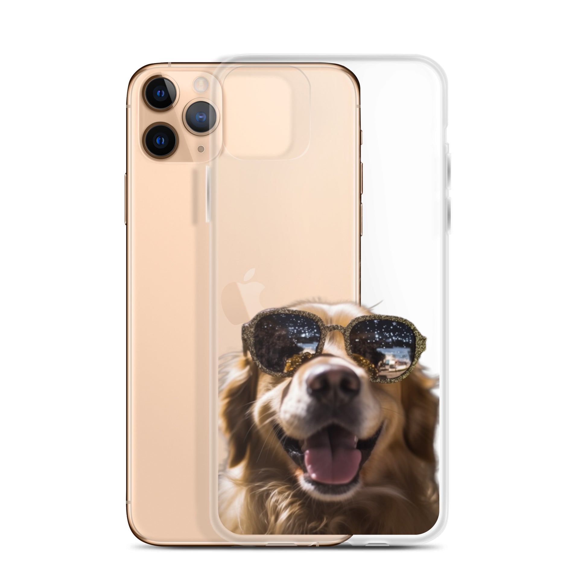 Glasses Dog C Clear Case for iPhone