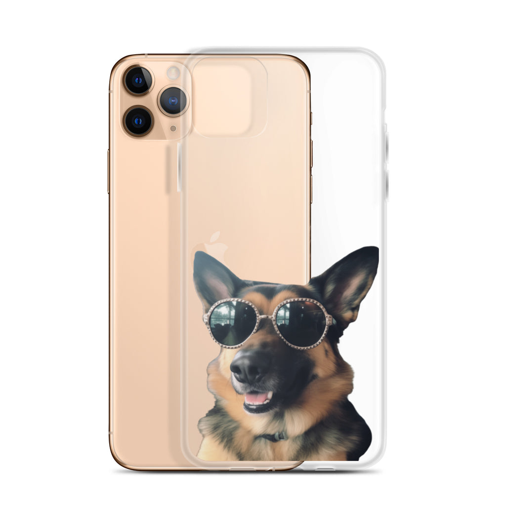 Glasses Dog D Clear Case for iPhone