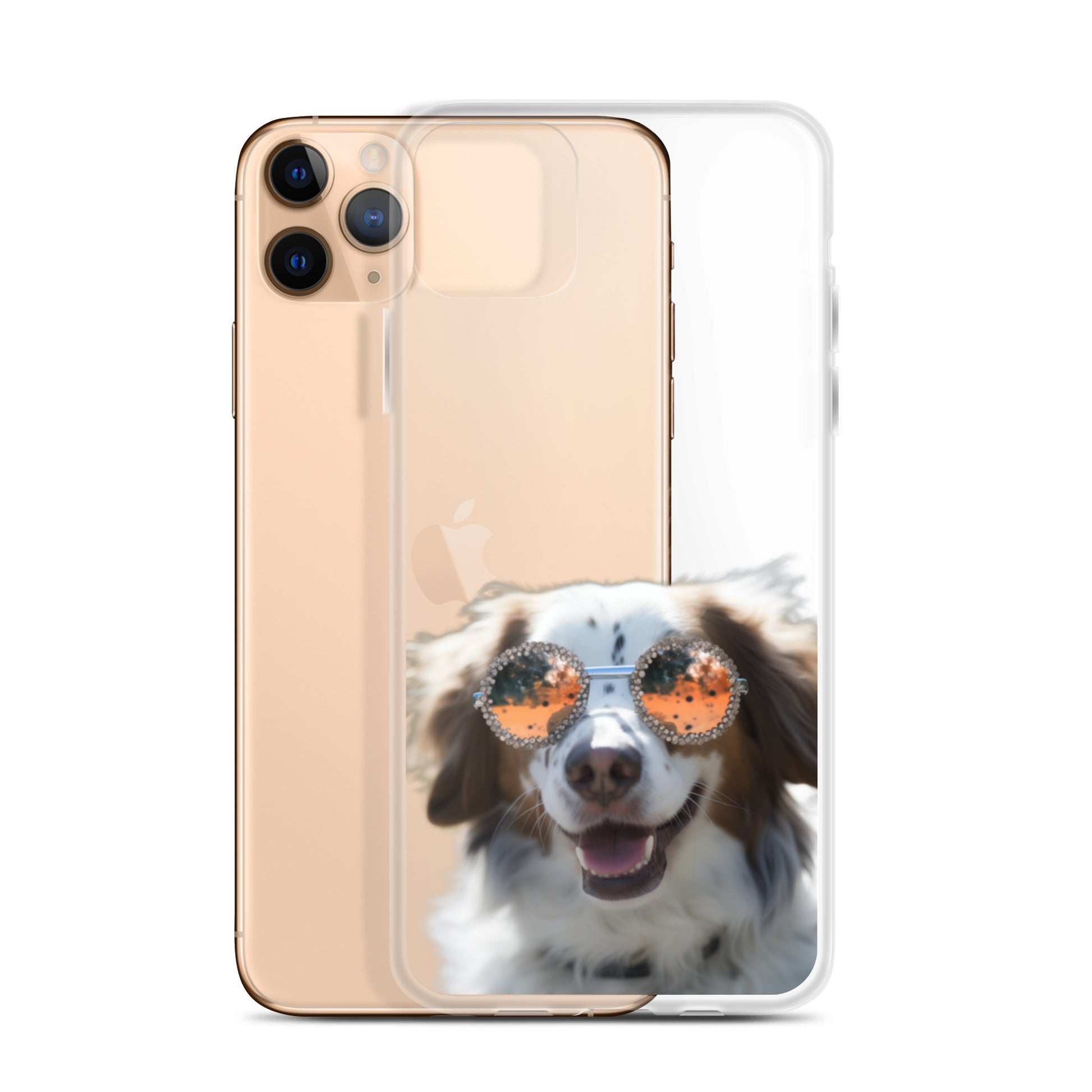 Glasses Dog F Clear Case for iPhone
