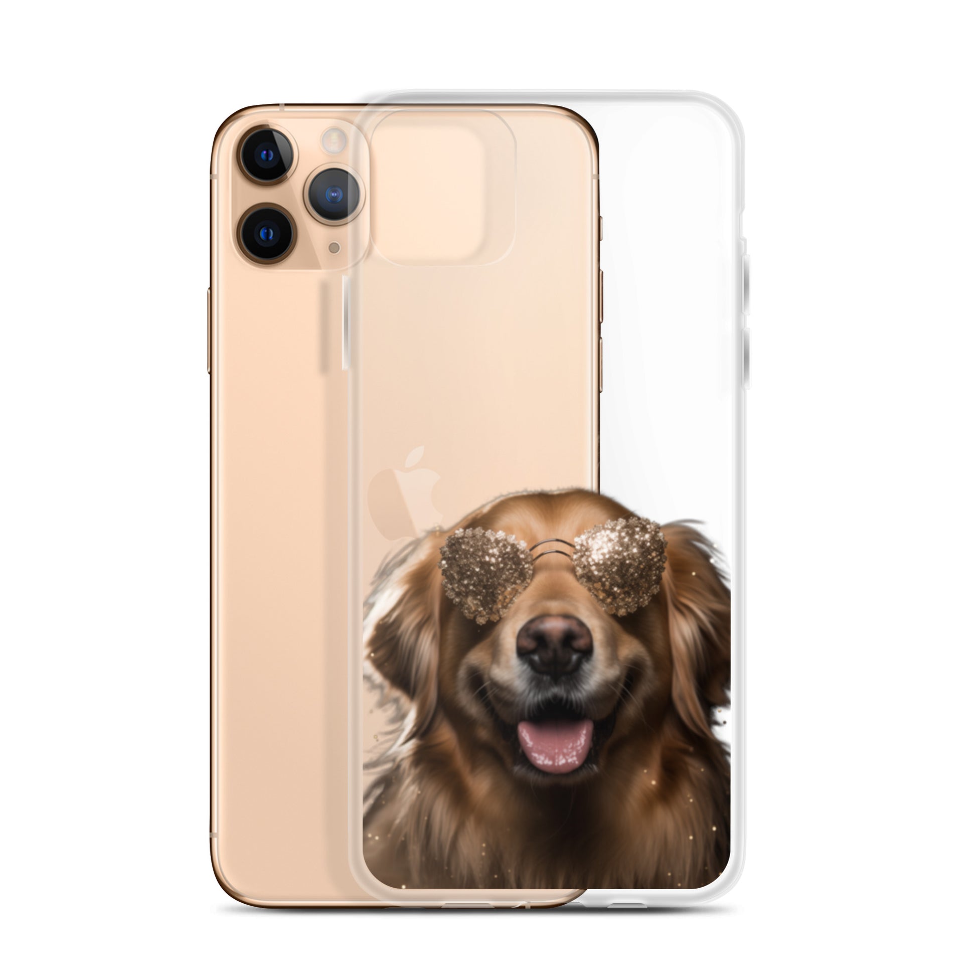 Glasses Dog G Clear Case for iPhone