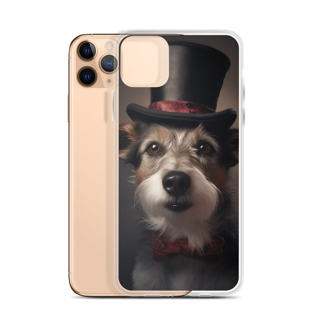 Top Hat Dog E Clear Case for iPhone