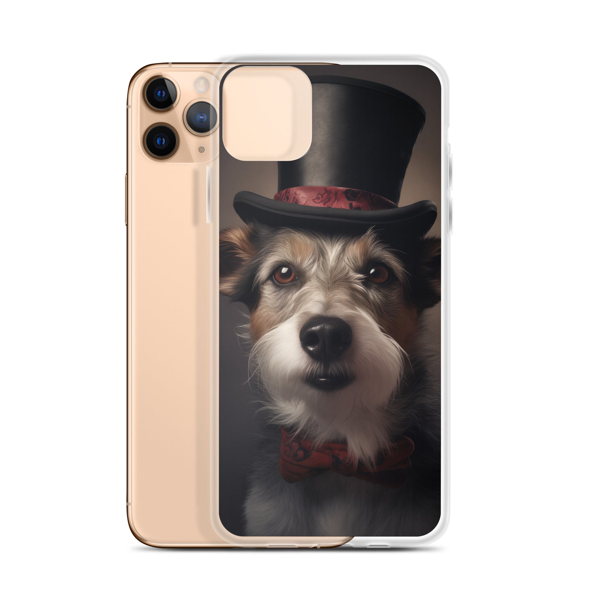 Top Hat Dog E Clear Case for iPhone