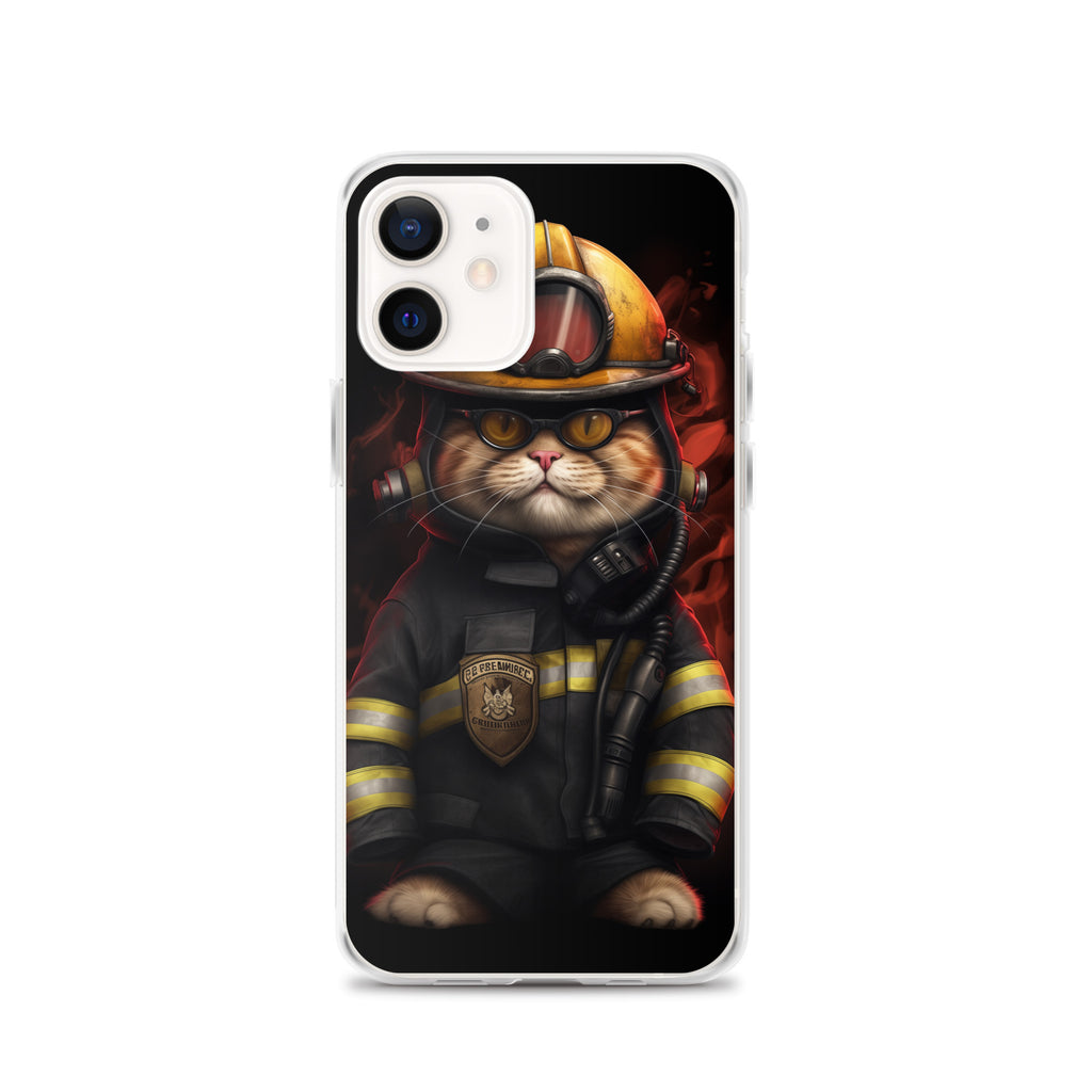 Firefighter Cat A Clear Case for iPhone