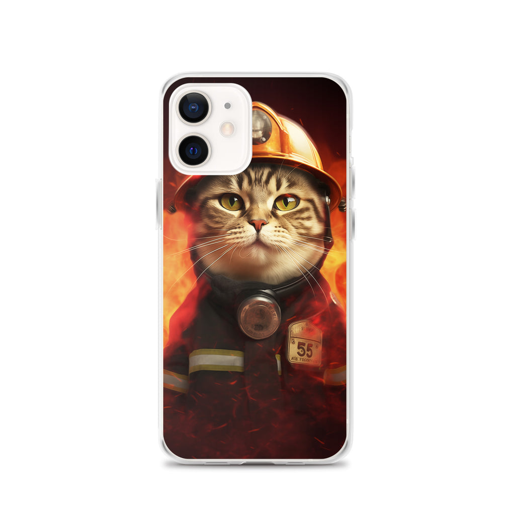 Firefighter Cat B Clear Case for iPhone