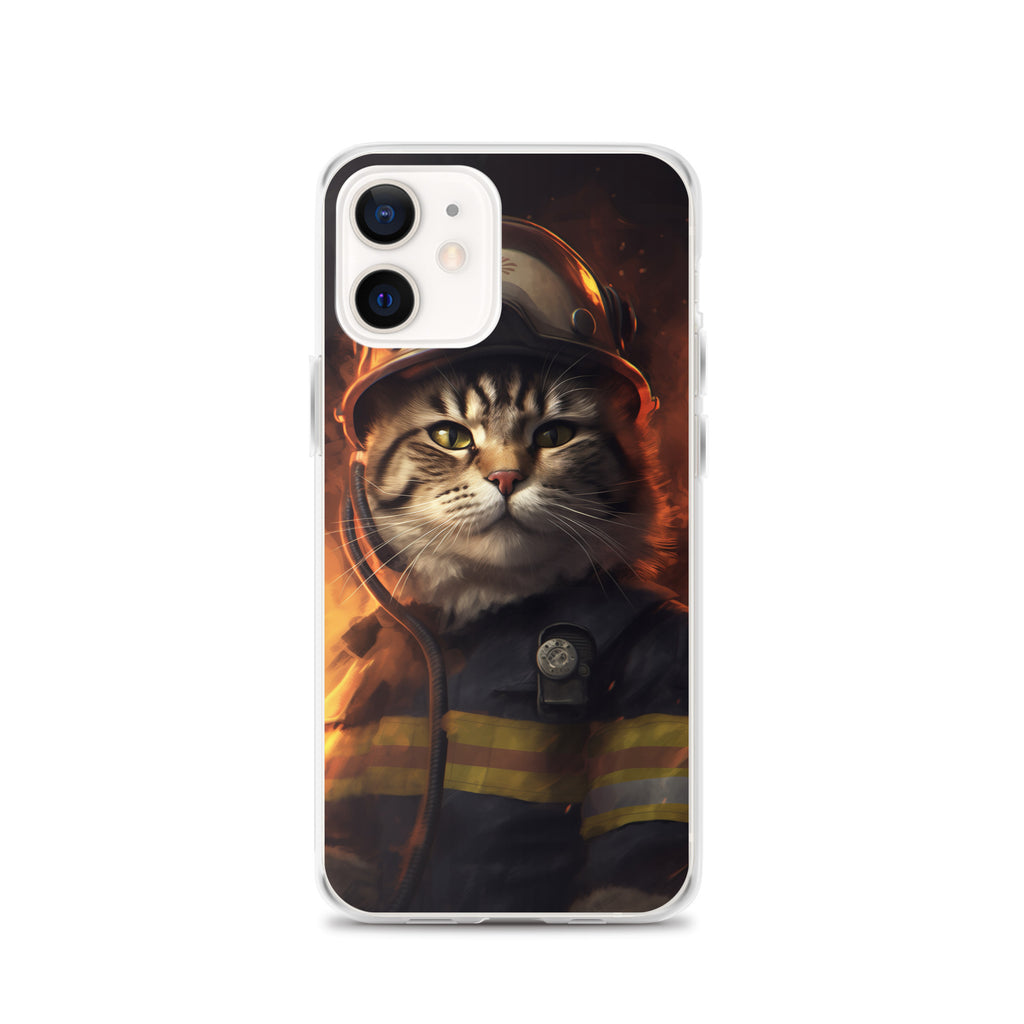 Firefighter Cat C Clear Case for iPhone