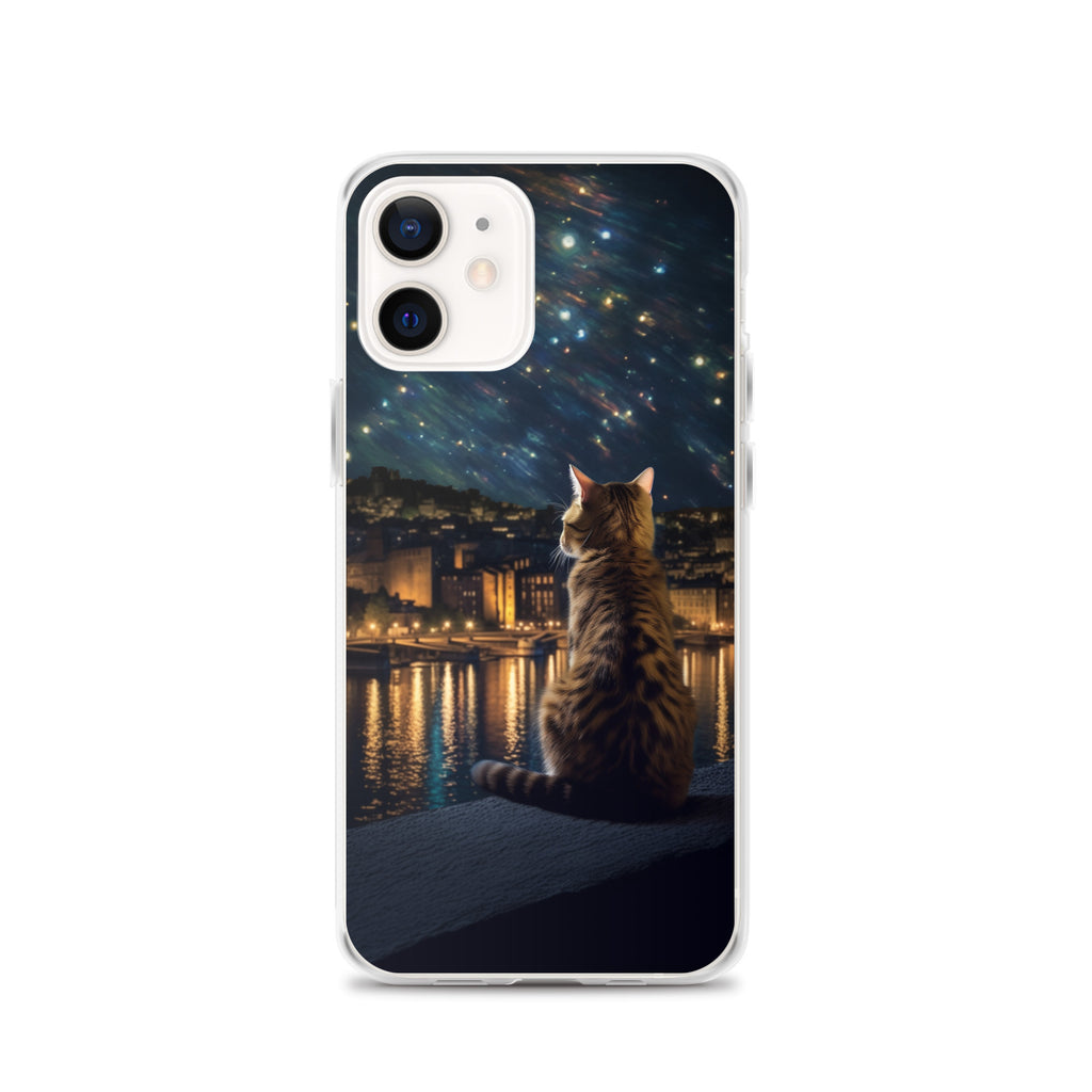 Starry Cat B Clear Case for iPhone